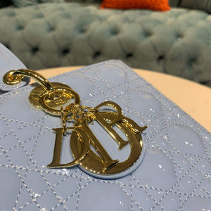 Dior M0566 Large Lady Dior Cannage Calfskin Bag Blue - Default Title - View 6