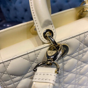Dior M0566 Large Lady Dior Cannage Calfskin Bag Yellow - Default Title - View 7