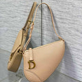 Dior M05909 Saddle Shoulder Pouch Apricot Goatskin - Default Title - View 1