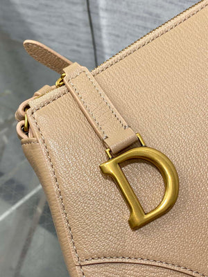Dior M05909 Saddle Shoulder Pouch Apricot Goatskin - Default Title - View 3