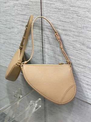 Dior M05909 Saddle Shoulder Pouch Apricot Goatskin - Default Title - View 4