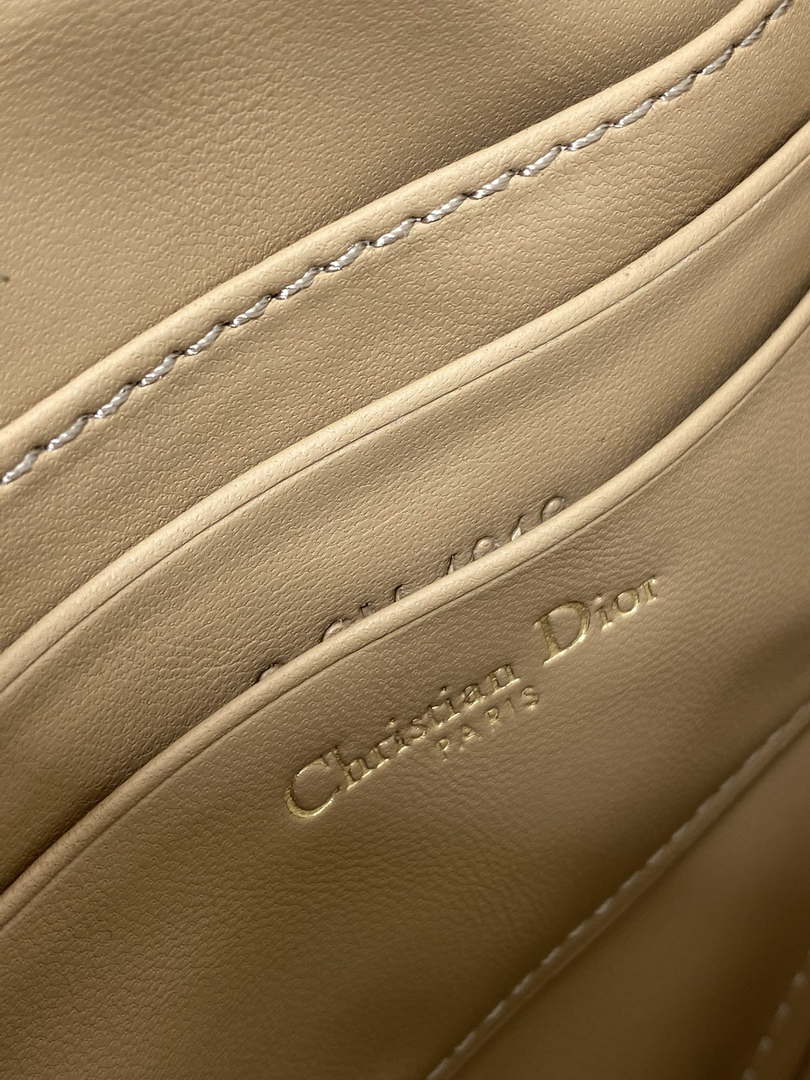 Dior M05909 Saddle Shoulder Pouch Apricot Goatskin