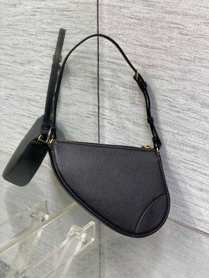 Dior M05909 Saddle Shoulder Pouch  Black Goatskin - Default Title - View 4