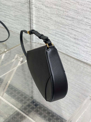 Dior M05909 Saddle Shoulder Pouch  Black Goatskin - Default Title - View 5