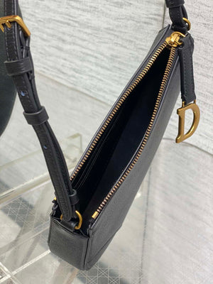 Dior M05909 Saddle Shoulder Pouch  Black Goatskin - Default Title - View 8