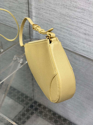 Dior M05909 Saddle Shoulder Pouch Pastel Yellow Goatskin - Default Title - View 5