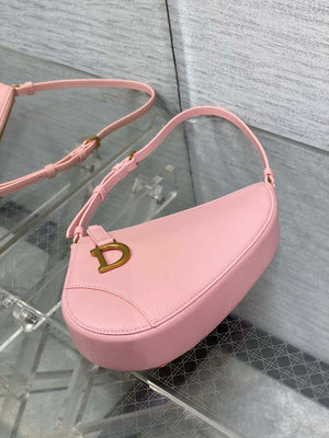 Dior M05909 Saddle Shoulder Pouch Melocoton Pink Goatskin - Default Title - View 6
