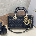 Dior M0613 Small Lady D-joy Bag Black Cannage Lambskin - Default Title - View 1