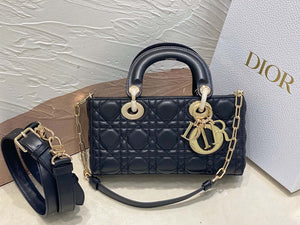 Dior M0613 Small Lady D-joy Bag Black Cannage Lambskin - Default Title - View 1