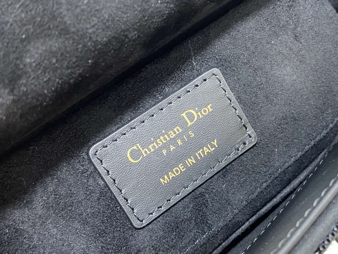 Dior M0613 Small Lady D-joy Bag Cannage Lambskin Limited Edition Heavy Industry Beads Black