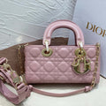 Dior M0613 Small Lady D-joy Bag Pink Cannage Lambskin - Default Title - View 1