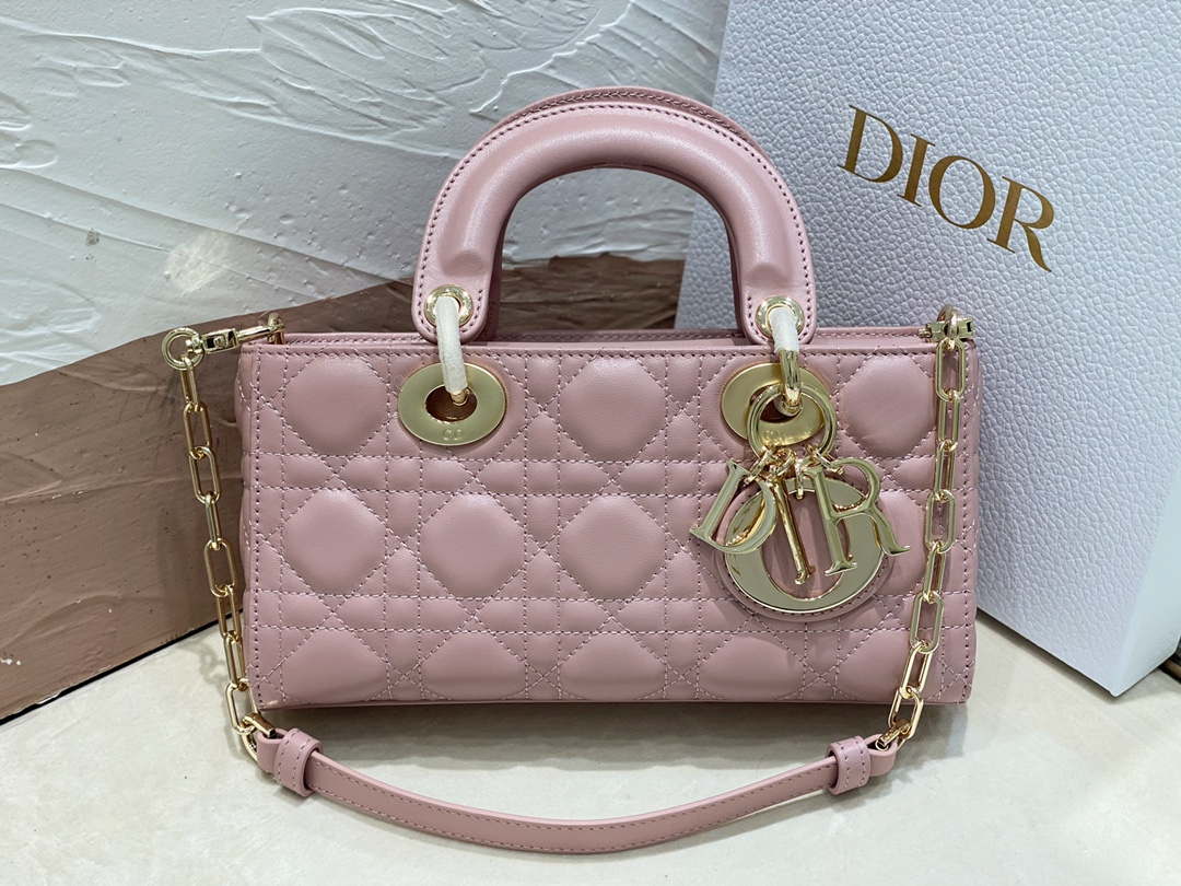 Dior M0613 Small Lady D-joy Bag Pink Cannage Lambskin - Default Title - View 2