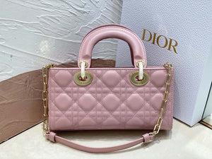 Dior M0613 Small Lady D-joy Bag Pink Cannage Lambskin - Default Title - View 5