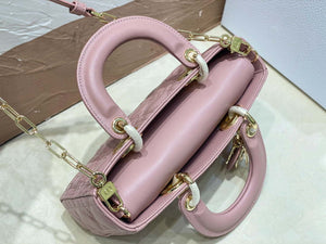 Dior M0613 Small Lady D-joy Bag Pink Cannage Lambskin - Default Title - View 6
