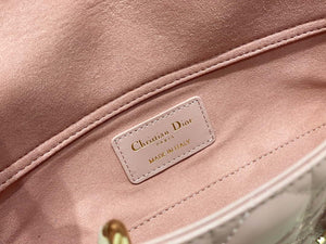 Dior M0613 Small Lady D-joy Bag Pink Cannage Lambskin - Default Title - View 9