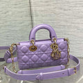 Dior M0613 Small Lady D-joy Bag Purple Cannage Lambskin - Default Title - View 1