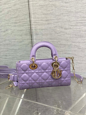 Dior M0613 Small Lady D-joy Bag Purple Cannage Lambskin - Default Title - View 2