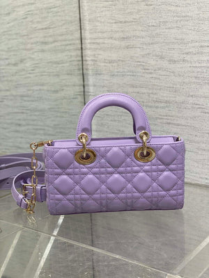 Dior M0613 Small Lady D-joy Bag Purple Cannage Lambskin - Default Title - View 6