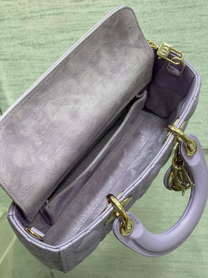 Dior M0613 Small Lady D-joy Bag Purple Cannage Lambskin - Default Title - View 8