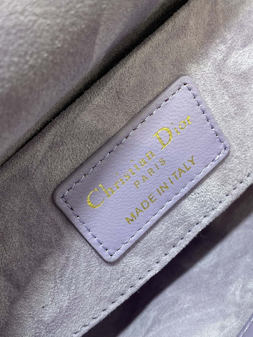 Dior M0613 Small Lady D-joy Bag Purple Cannage Lambskin