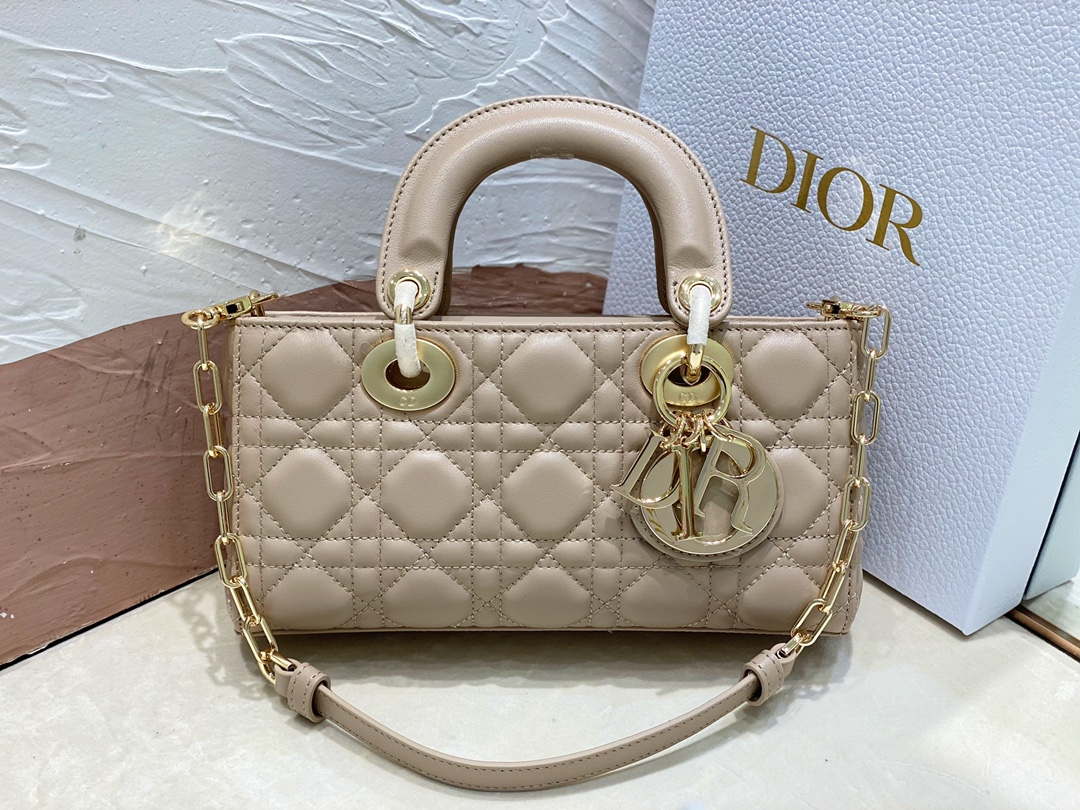 Dior M0613 Small Lady D-joy Bag Sand Colored Cannage Lambskin - Default Title - View 2