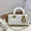 Dior M0613 Small Lady D-joy Bag White Cannage Lambskin - Default Title - View 1