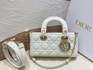Dior M0613 Small Lady D-joy Bag White Cannage Lambskin - Default Title - View 1