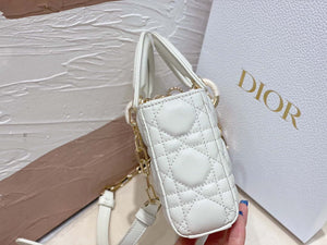 Dior M0613 Small Lady D-joy Bag White Cannage Lambskin - Default Title - View 3