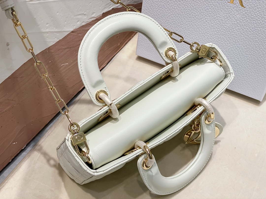 Dior M0613 Small Lady D-joy Bag White Cannage Lambskin - Default Title - View 6