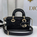 Dior M0636 Mini Lady D-Joy Bag Black Cannage Lambskin