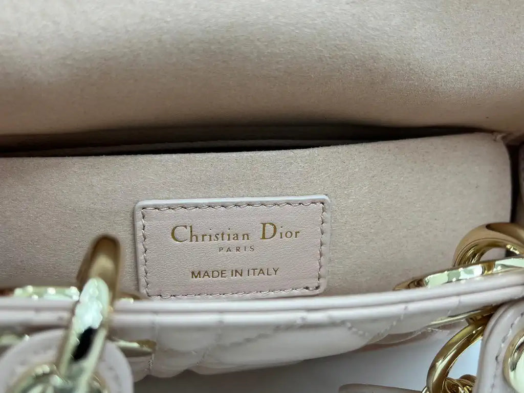 Dior M0636 Mini Lady D-Joy Bag Pink Cannage Lambskin