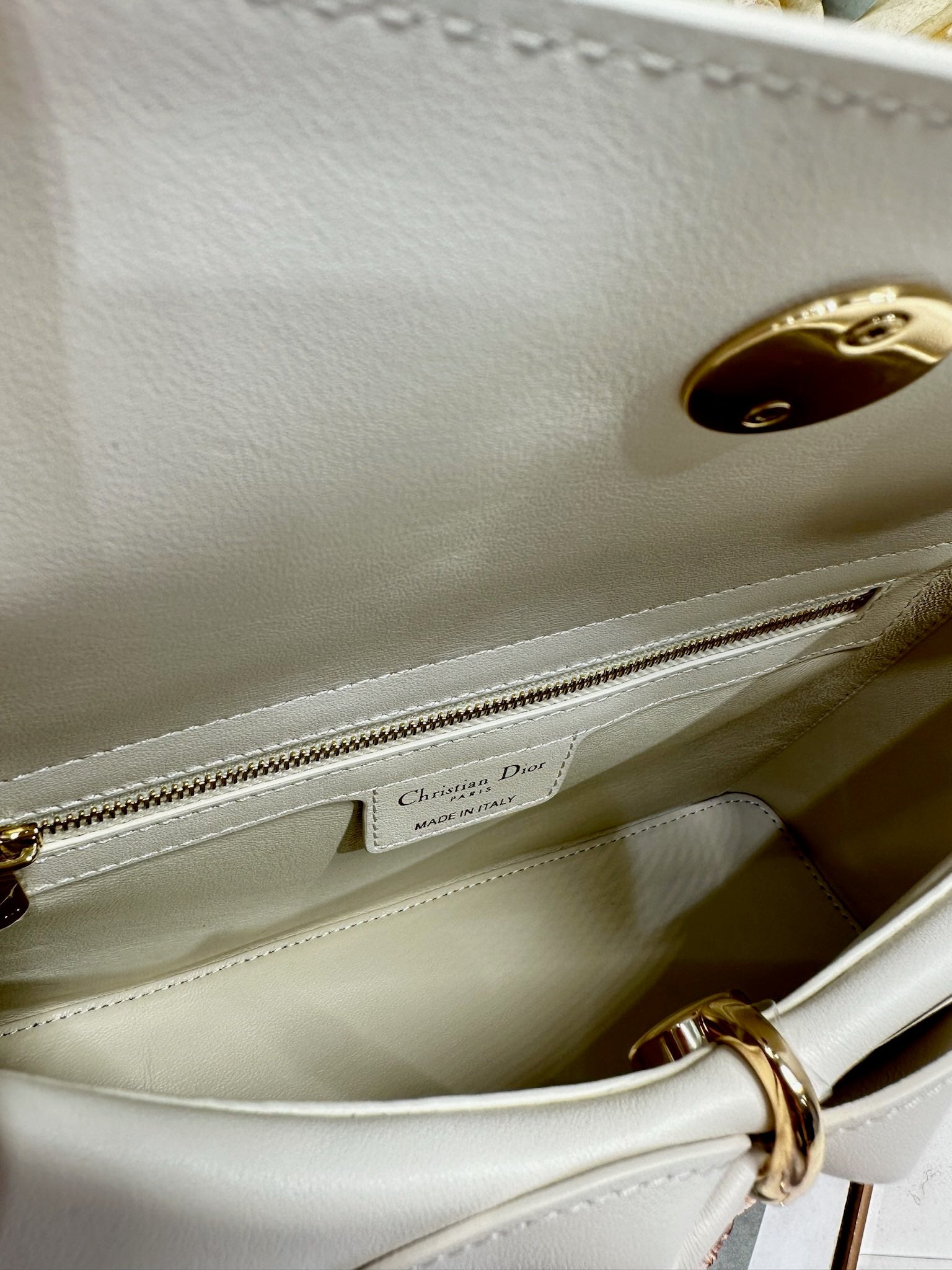 Dior M0737 Cigale top handle bag White