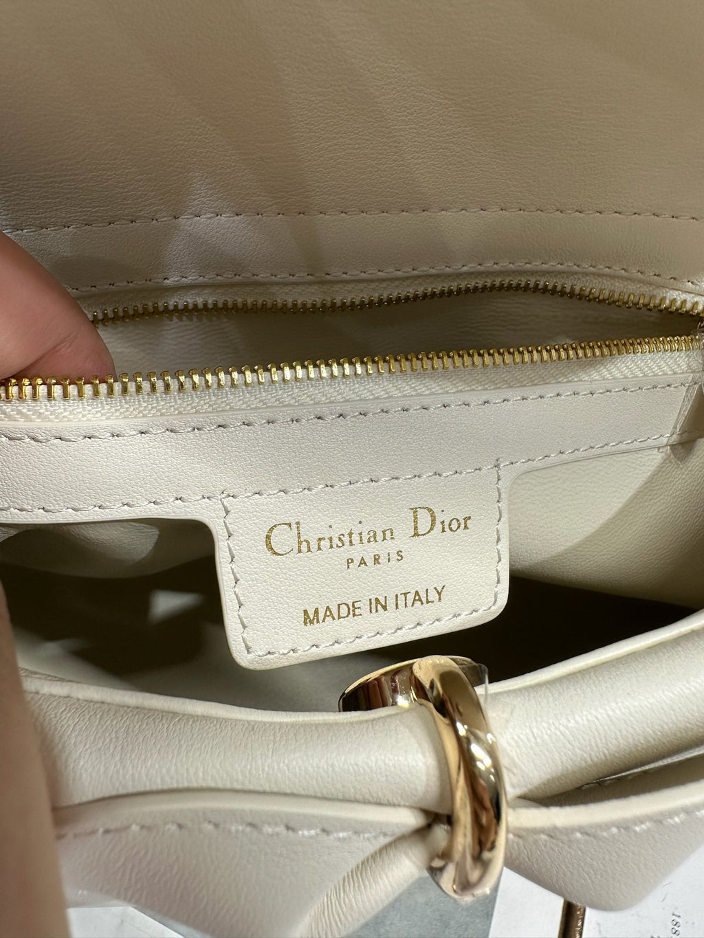 Dior M0737 Cigale top handle bag White