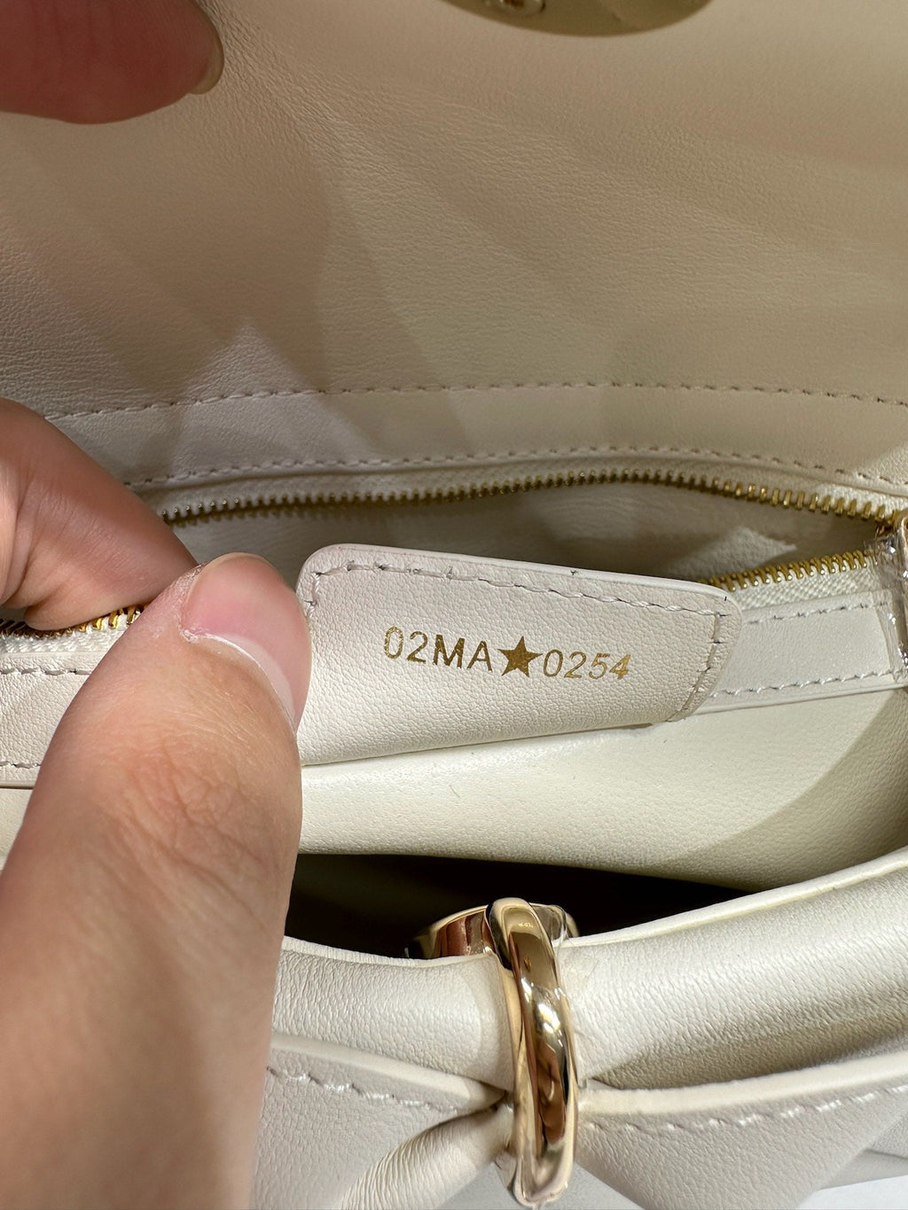 Dior M0737 Cigale top handle bag White