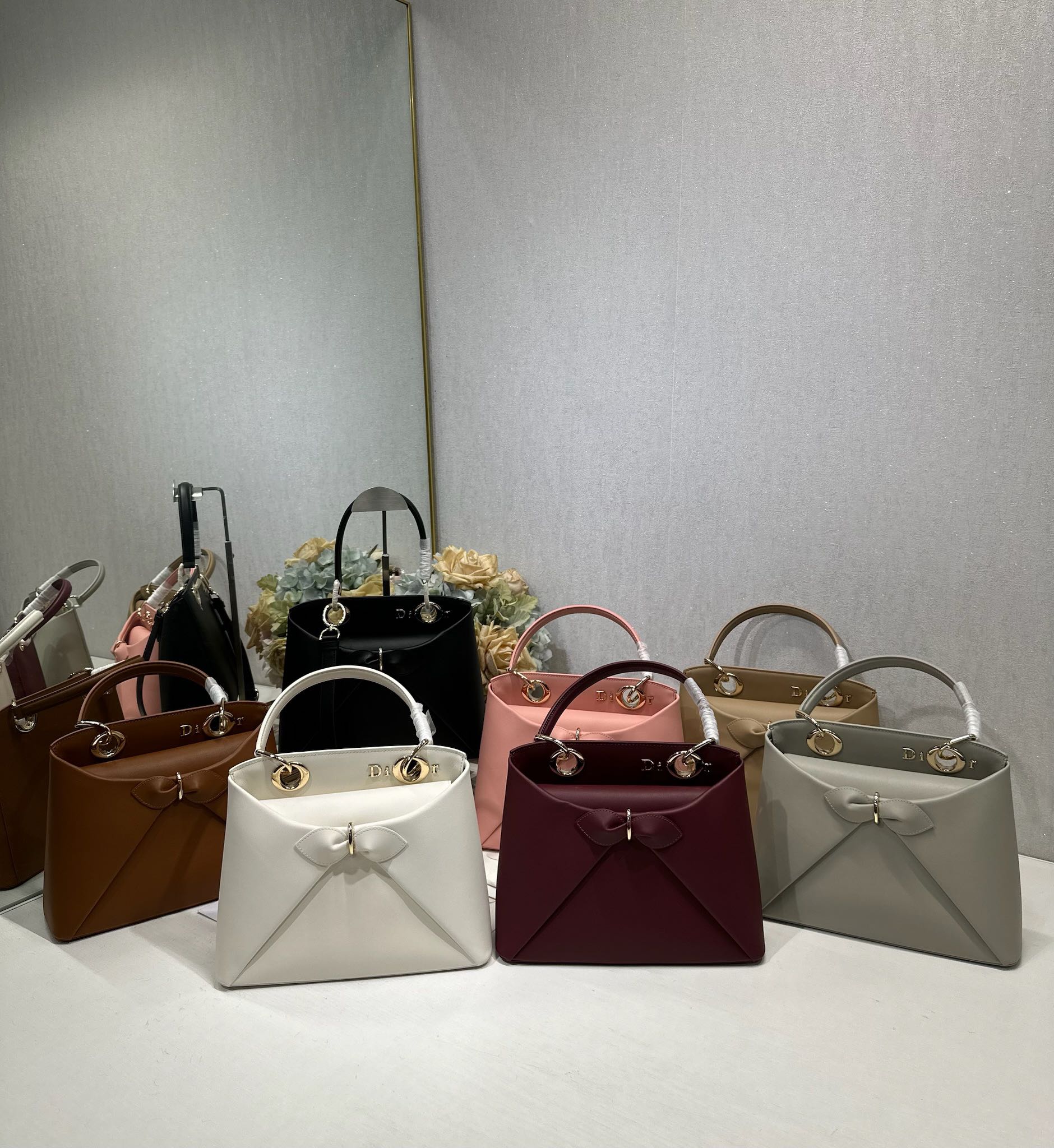 Dior M0737 Cigale top handle bag White