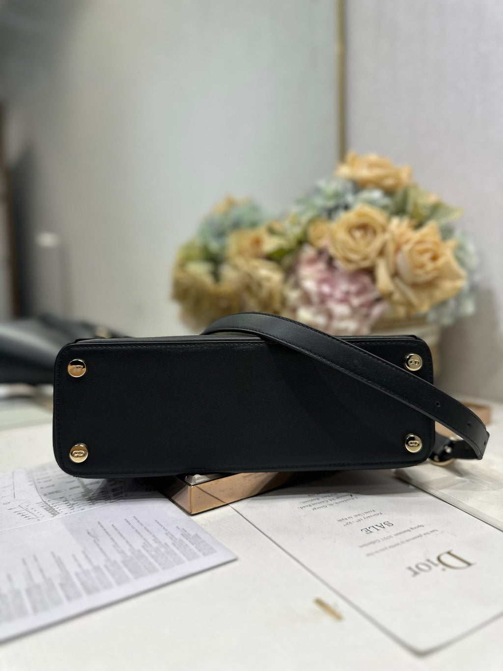 Dior M0737 Cigale top handle bag Black