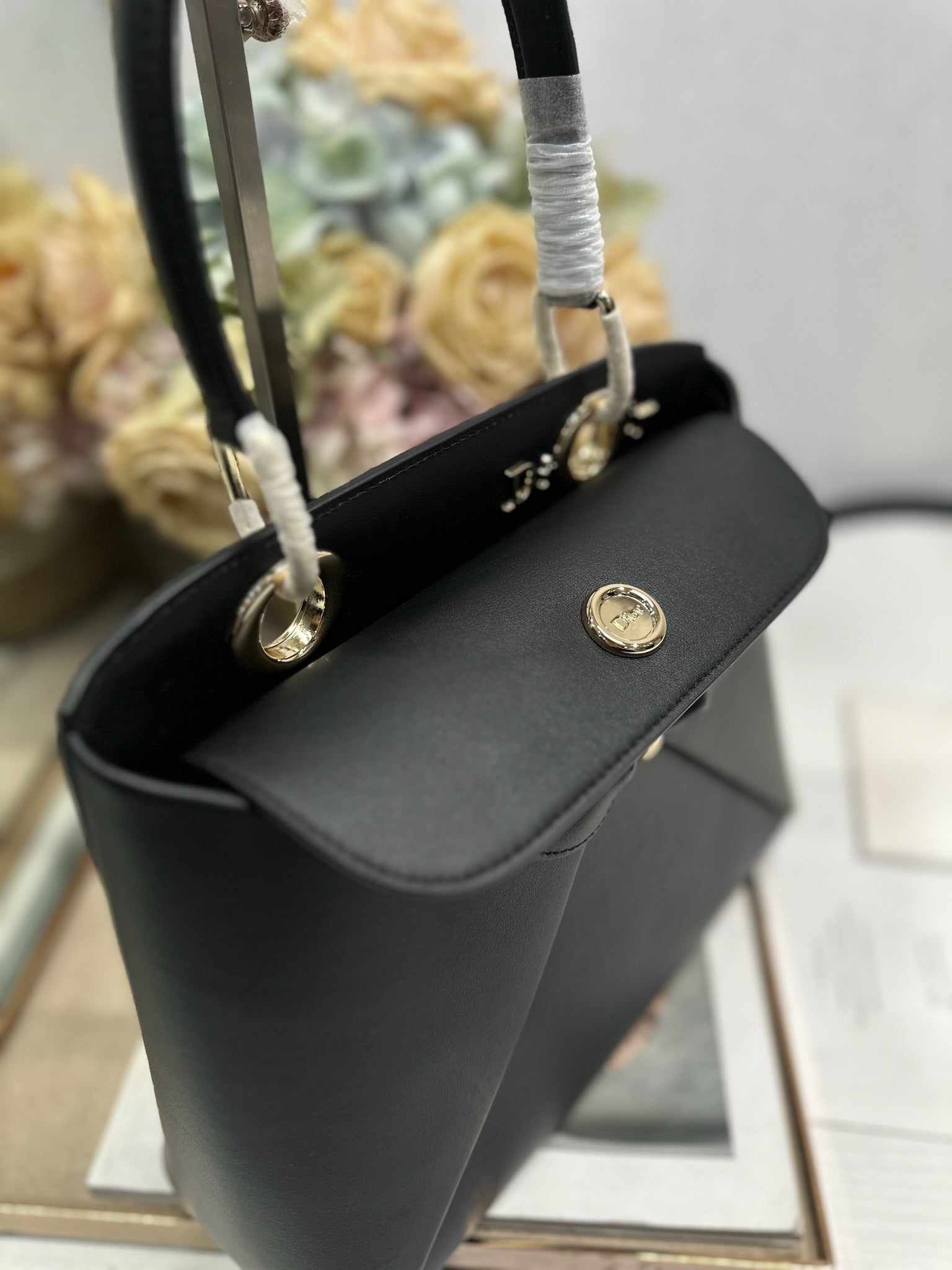 Dior M0737 Cigale top handle bag Black