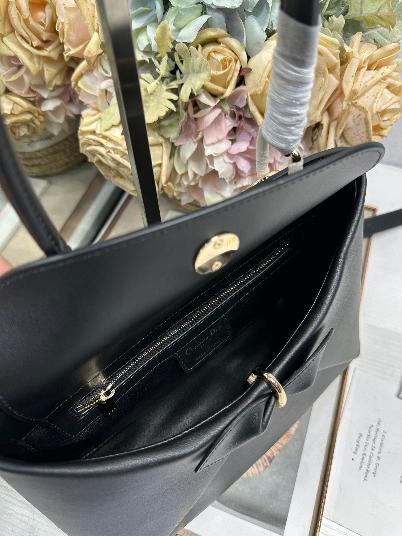 Dior M0737 Cigale top handle bag Black