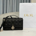 Dior M0997 My Dior Top Handle Bag Black Cannage Lambskin - Default Title - View 1