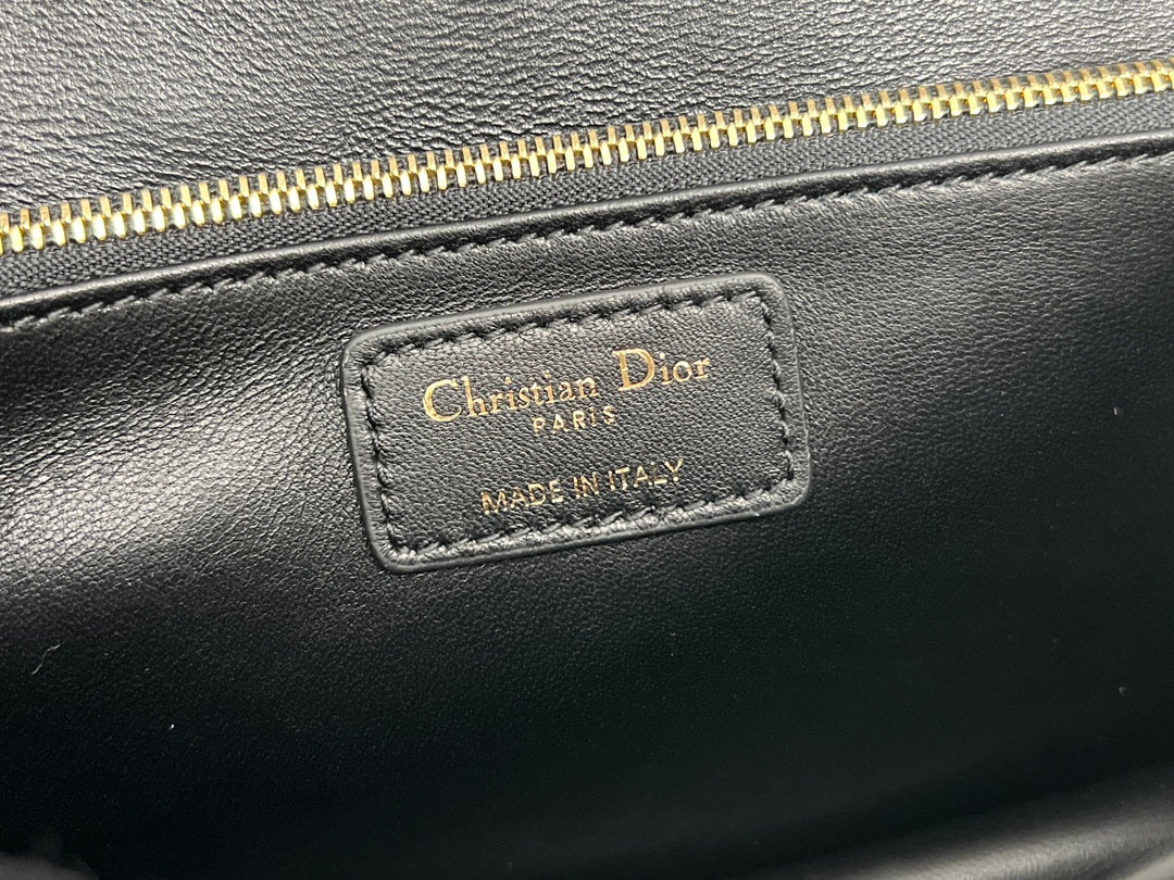 Dior M0997 My Dior Top Handle Bag Black Cannage Lambskin