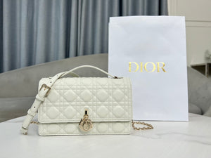 Dior M0997 My Dior Top Handle Bag Latte Cannage Lambskin - Default Title - View 1