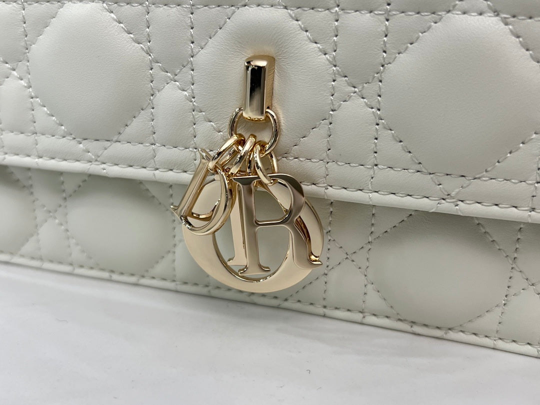 Dior M0997 My Dior Top Handle Bag Latte Cannage Lambskin