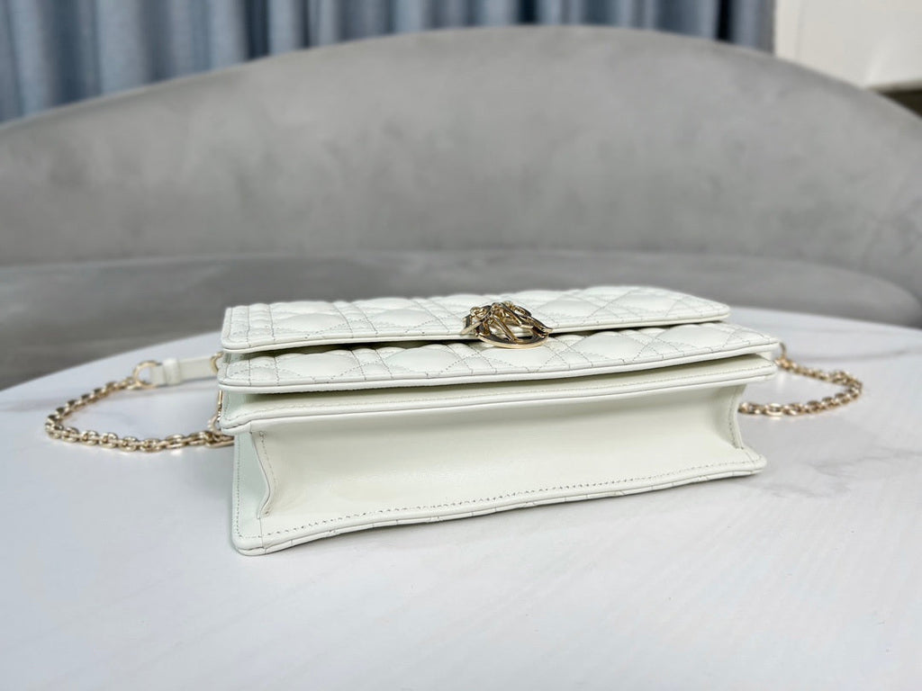 Dior M0997 My Dior Top Handle Bag Latte Cannage Lambskin