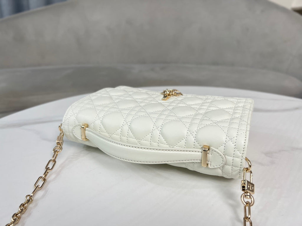 Dior M0997 My Dior Top Handle Bag Latte Cannage Lambskin