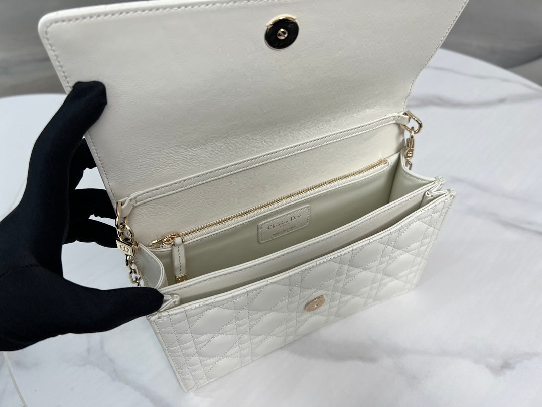Dior M0997 My Dior Top Handle Bag Latte Cannage Lambskin