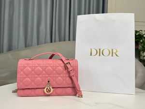 Dior M0997 My Dior Top Handle Bag Pink Cannage Lambskin - Default Title - View 1