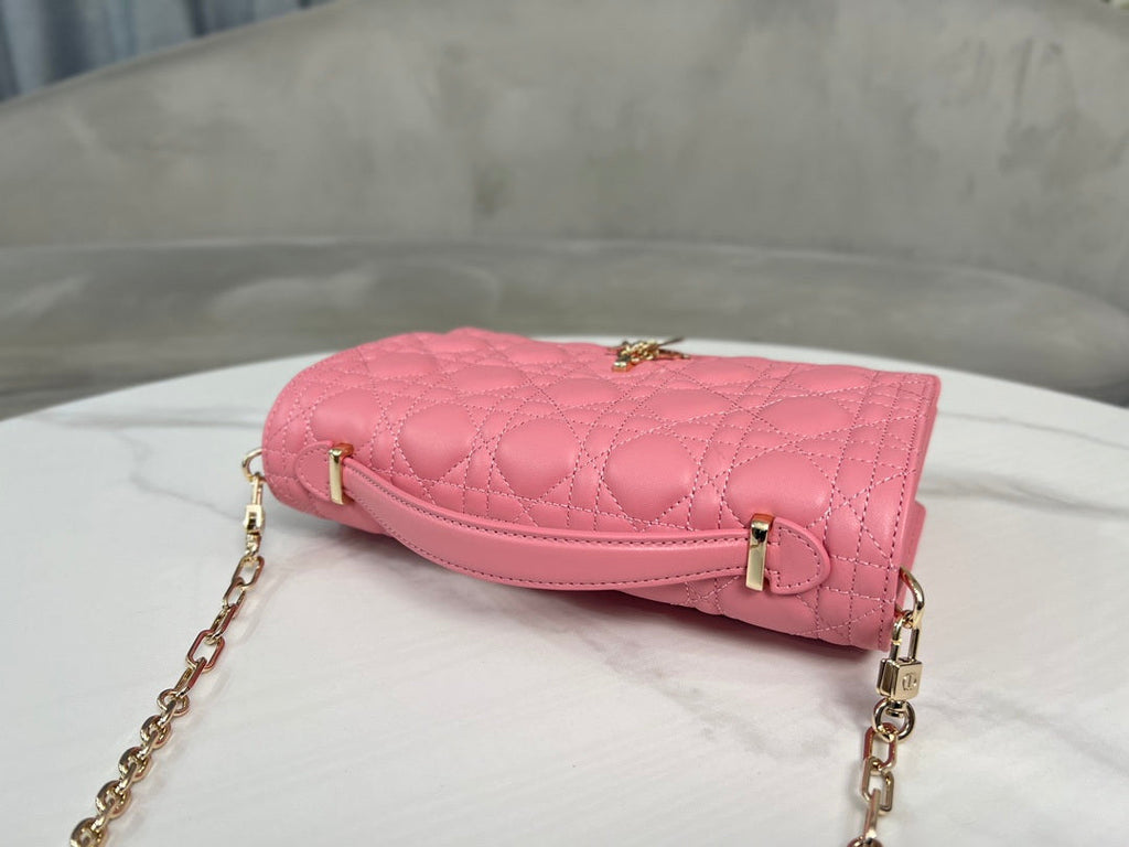 Dior M0997 My Dior Top Handle Bag Pink Cannage Lambskin