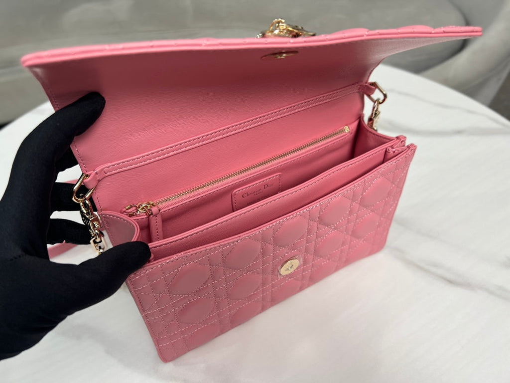 Dior M0997 My Dior Top Handle Bag Pink Cannage Lambskin