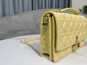 Dior M0997 My Dior Top Handle Bag Yellow Cannage Lambskin - Default Title - View 4