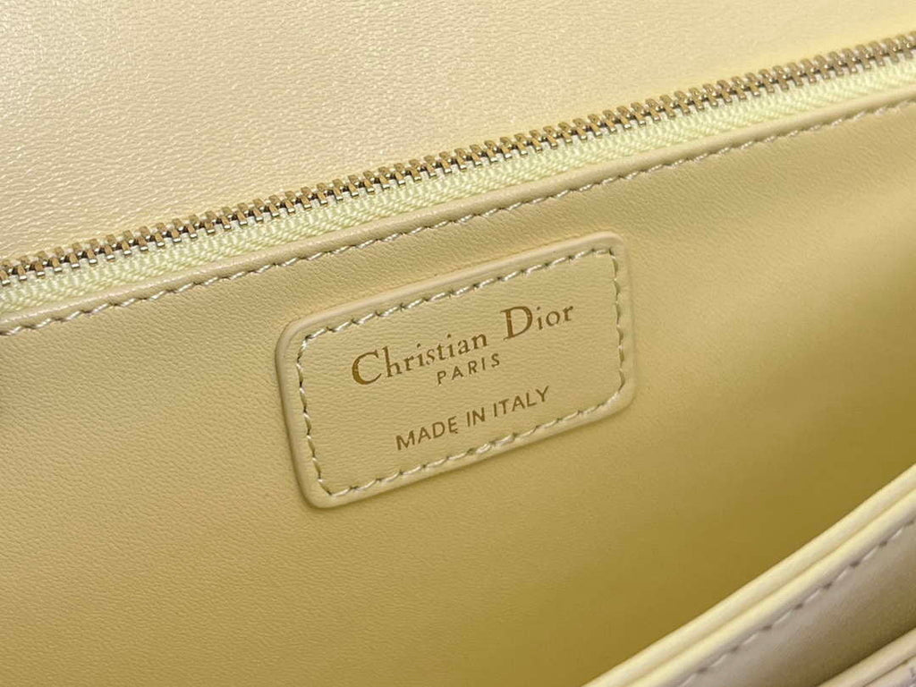 Dior M0997 My Dior Top Handle Bag Yellow Cannage Lambskin